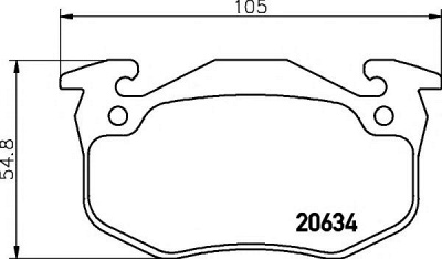 HELLA PAGID 8db355007661 -  Комплект тормозных колодок, дисковый тормоз